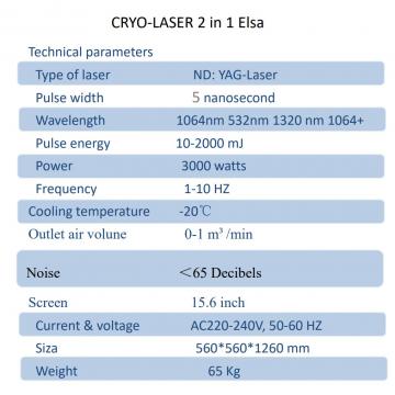 CRYO-LASER 2 in 1, Model Elsa